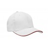Cap - mod. 4210:White, Cotton, Red